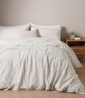 Stuart Stripe Linen/Cotton Quilt Cover Set