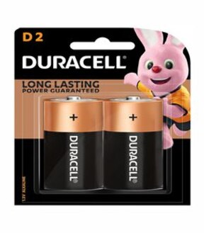 2 Pack Duracell Coppertop D Batteries