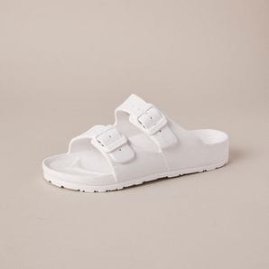 target double buckle sandals