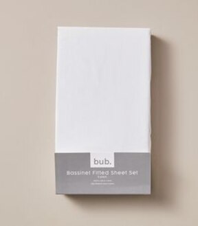 bub. Bassinet Fitted Sheet Set 2 Pack