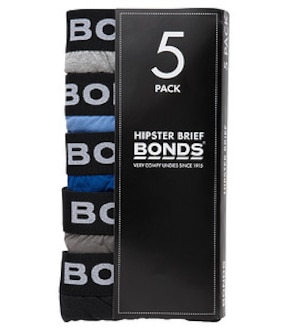 Bonds 5 Pack Hipster Briefs