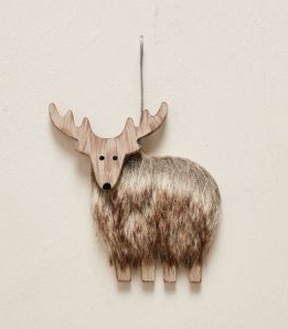 Christmas Faux Fur Reindeer Decoration