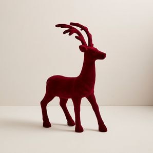 Christmas Tabletop Flocked Reindeer - Standing – Target Australia