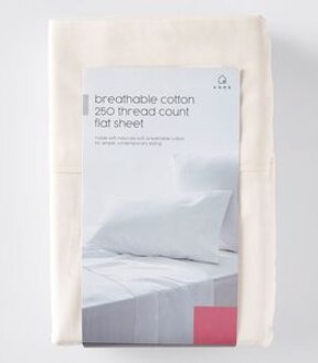250 Thread Count Cotton Flat Sheet