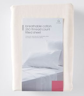 250 Thread Count Cotton Fitted Sheet
