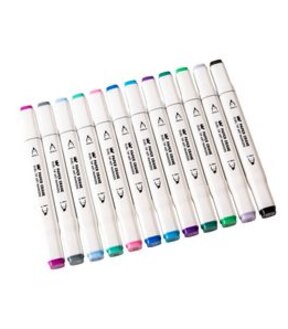 Paper Crane 12 Pack Dual Tip Graphic Markers - Cool