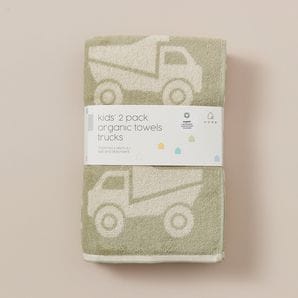 Kids 2 Pack Organic Towels - Trucks – Target Australia