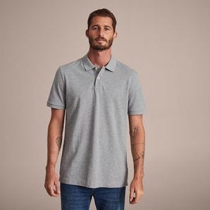Pique Polo Shirt - Grey Marle | Target 
