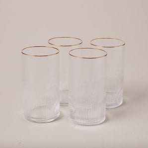 4 Pack Airley Ribbed Highball Glasses – Target Australia