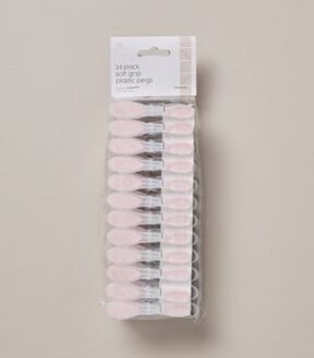24 Pack Soft Grip Plastic Pegs