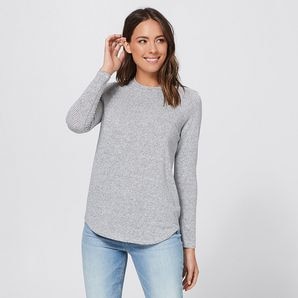 Raglan Jumper - Light Grey Marle 