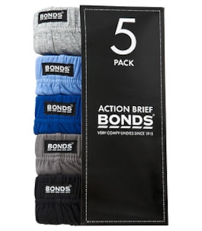 Bonds 5 Pack Action Briefs