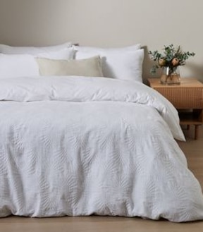 Brighton Palm Matelasse Quilt Cover Set