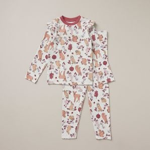 Organic Cotton Ribbed Pyjama Set – Target Australia