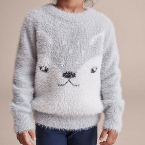 fluffy jumper with hood