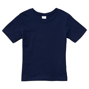 Short Sleeve Plain T-shirt - Navy Blue 