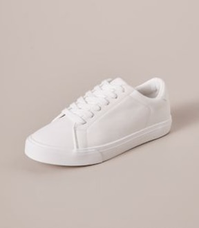 B SNR WHITE PU SNEAKER  SIZE 13-6