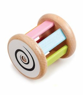 Early Learning Centre Wooden Jingle and Roll Rattle