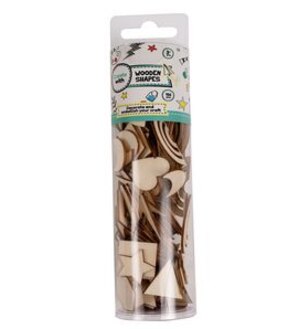 Wooden Shapes in Acetate Cylinder