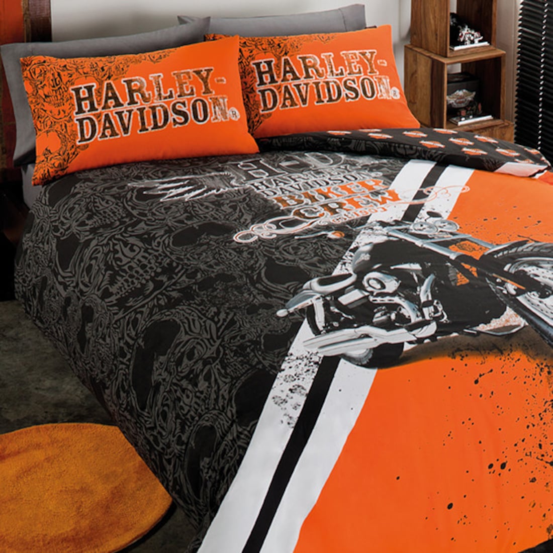 Harley Davidson Biker Crew Quilt Cover Set Target Australia