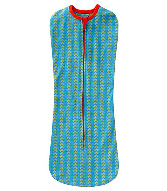 Baby Studio Swaddle Pouch Zig Zag - Blue/Lime