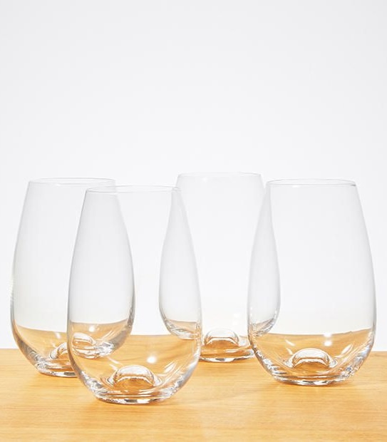 Siena Set of 4 Stemless Red Wine Glasses