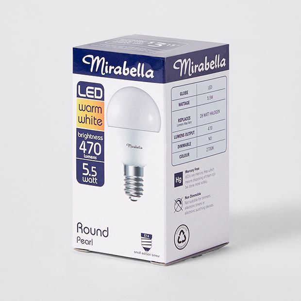 mirabella round led 5 5w e14 edison screw globe pearl mirabella round led 5 5w e14 edison screw globe pearl