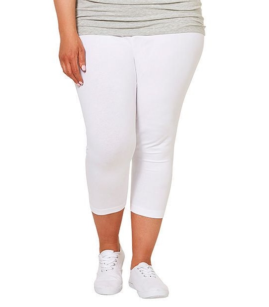 Belle Curve Basic 3/4 Legging - White