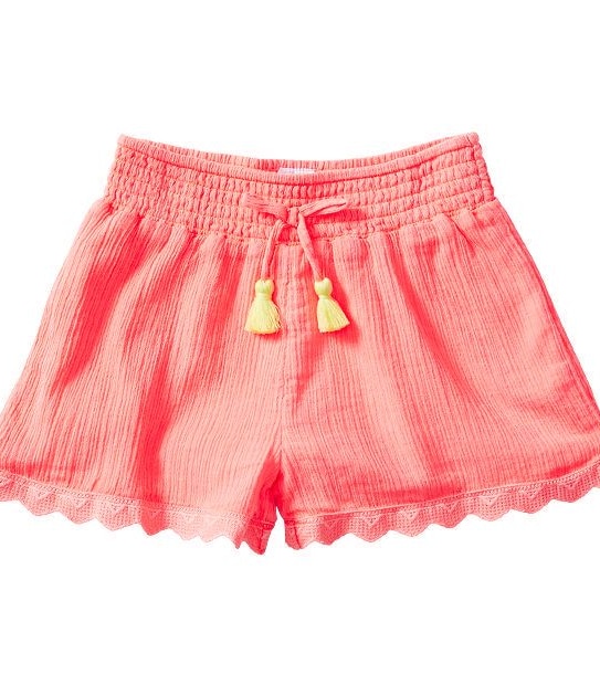 Scalloped Lace Hem Shorts