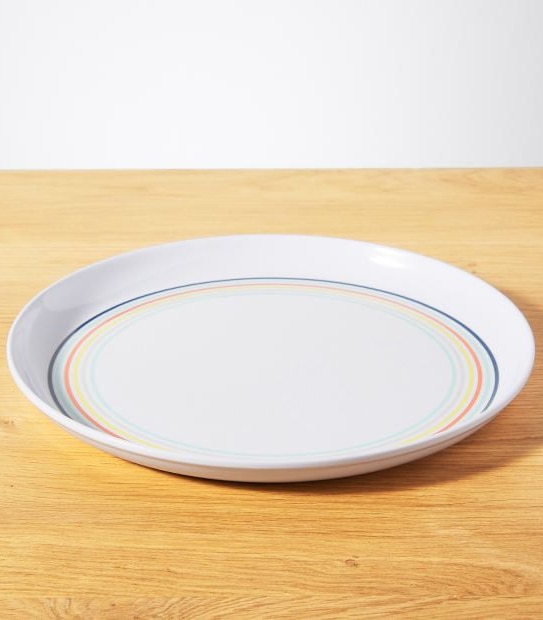 Life Capri Stripe Outdoor Melamine Dinner Plate