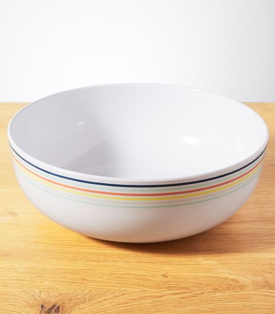 Life Capri Stripe Outdoor Melamine Round  Serving Bowl
