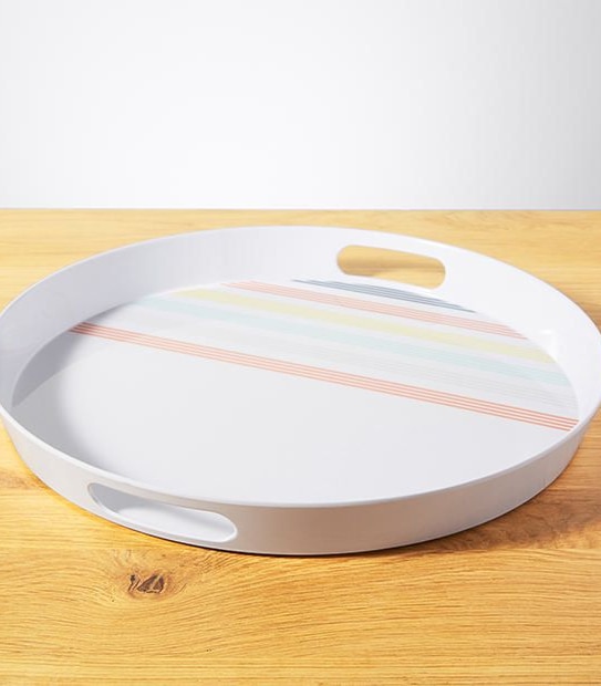 Life Capri Stripe Outdoor Melamine Serving Tray