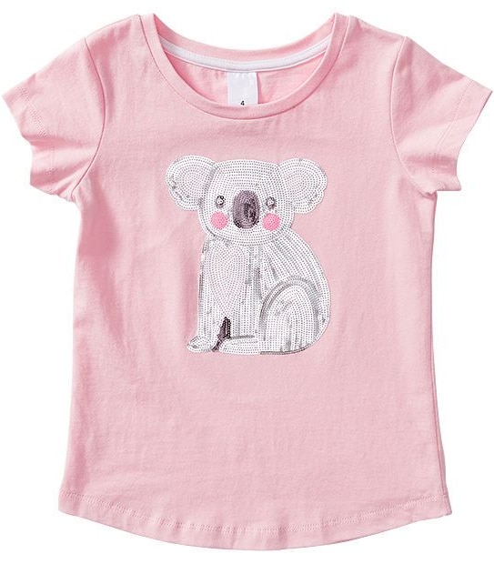 Short Sleeve Koala Sequin T-Shirt
