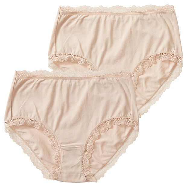 2 Pack Cotton & Lace Full Briefs 2 Pack Cotton & Lace Full Briefs