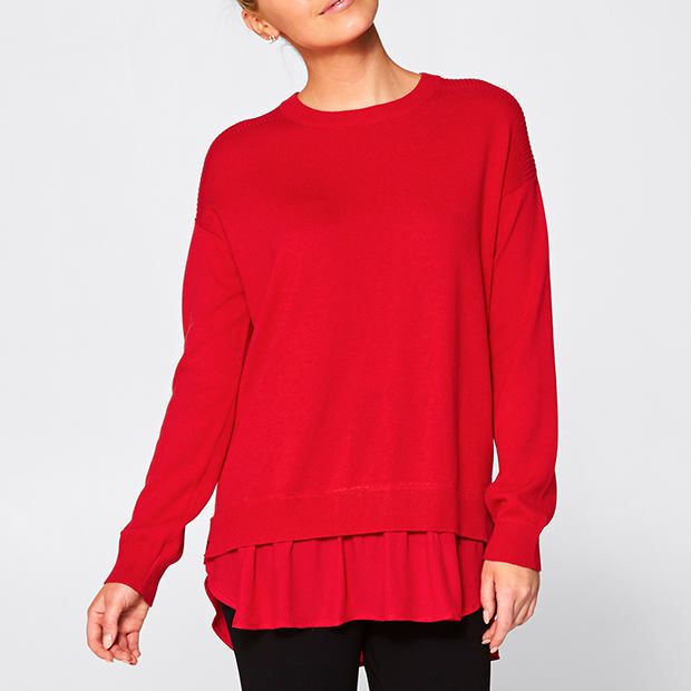Woven Hem Jumper Woven Hem Jumper
