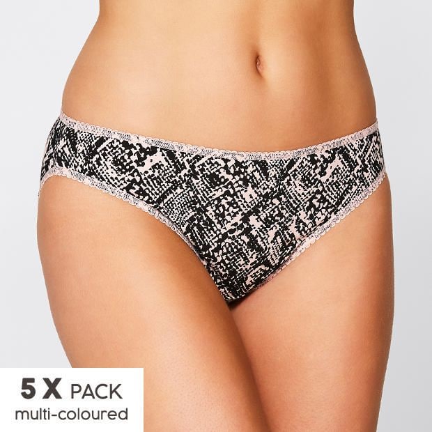 5 Pack Bikini Briefs Pink Target Australia