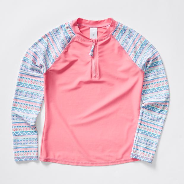 Long Sleeve Zip Front Rash Vest Long Sleeve Zip Front Rash Vest