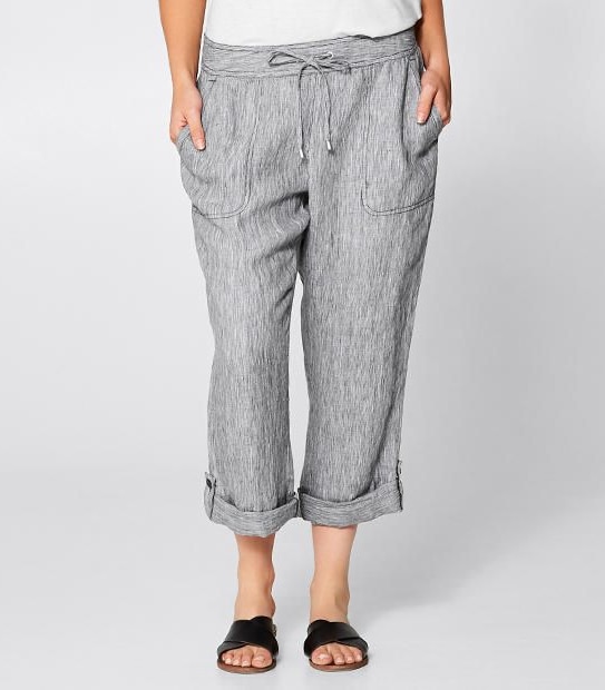 Linen Crop Pants 1 of 3