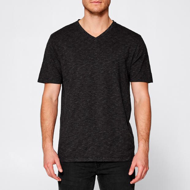 Australian Grown Cotton V-Neck T-Shirt - Charcoal | Target Australia