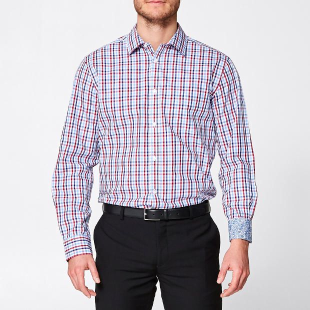 Limited Editions Australian Grown Cotton Tailored Check Shirt Limited Editions Australian Grown Cotton Tailored Check Shirt