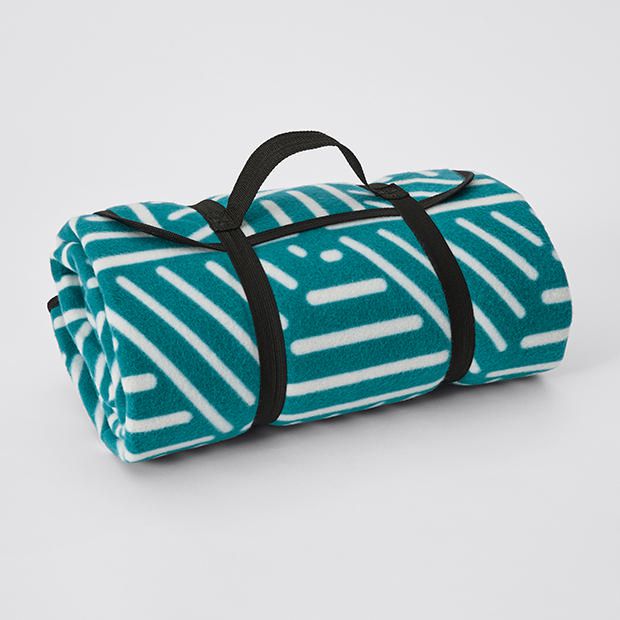 Origami Teal Picnic Rug Origami Teal Picnic Rug