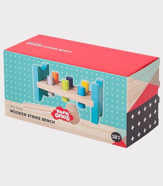 Young Ones My First Wooden Strike Bench