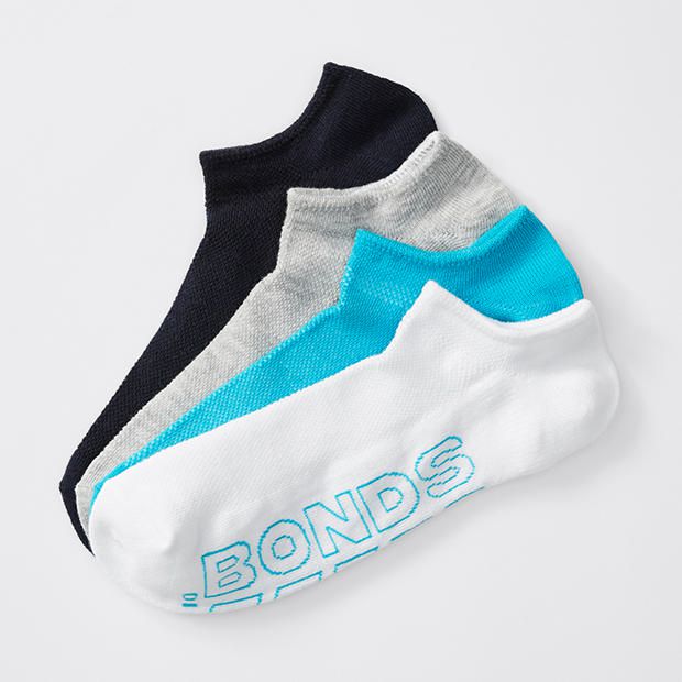 Bonds 4 Pack Logo Lite Sport Socks Bonds 4 Pack Logo Lite Sport Socks