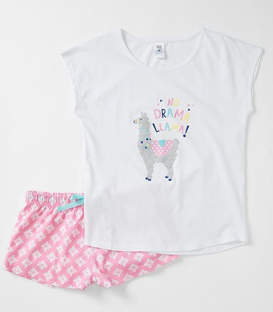 'No Drama Llama'  Jersey Pyjama Set