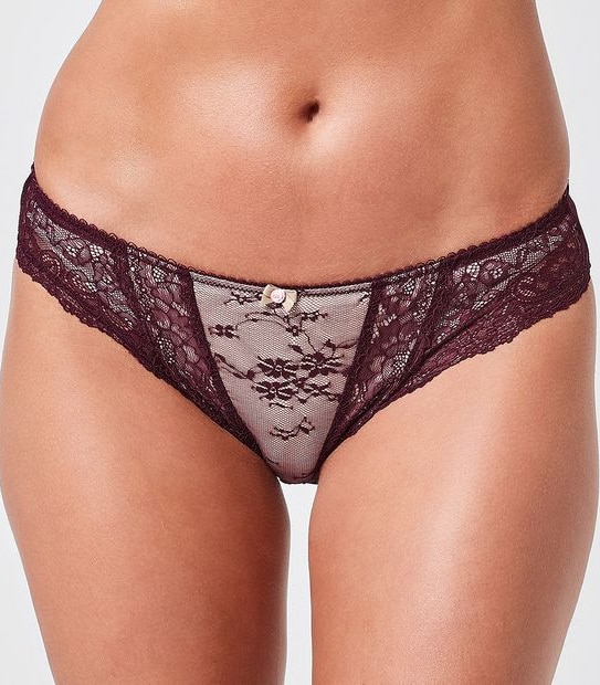 Preview Lace Bikini Briefs - Plum