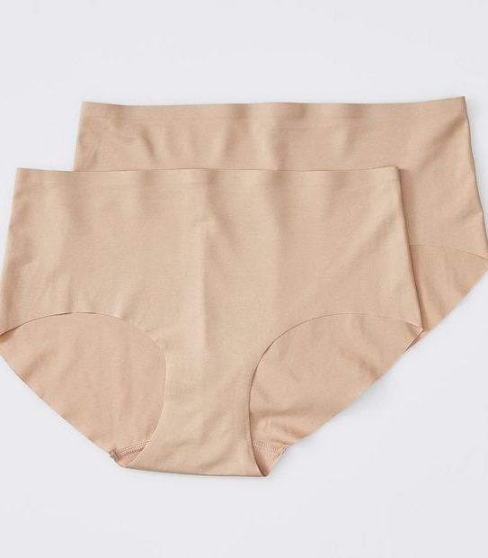2 Pack Bonded No Show Midi Briefs