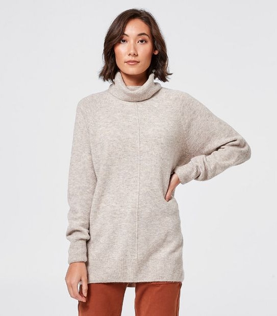 Supersoft Roll Neck Jumper - Light Brown Marle