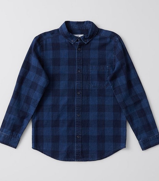 Check Long Sleeve Shirt - Blue