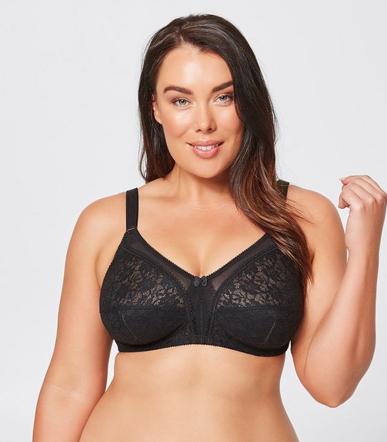 Fuller Figure Firm Support Wirefree Bra - Black