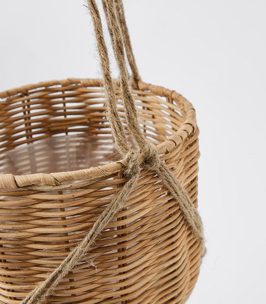 Elise Rattan Hanging Planter